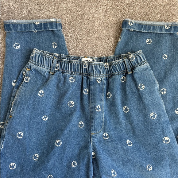 BDG Denim - BDG Blue Smiley Fave Patterned Straight Leg Jeans-M